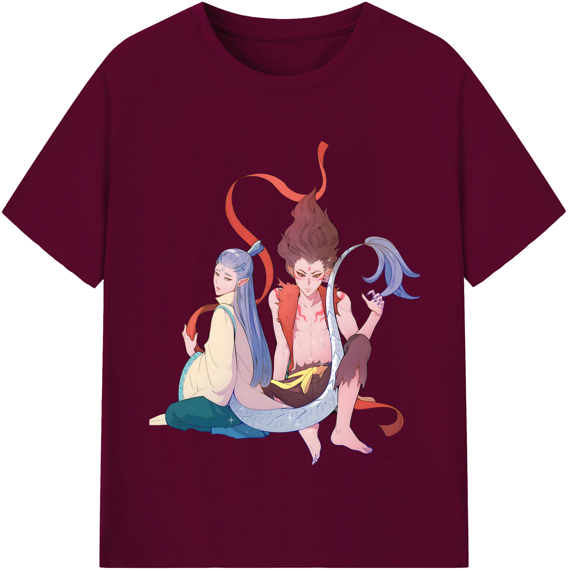 （画像用） Ne Zha 2 ナタ 魔童の大暴れ レディースカジュアルプリントTシャツ（綿100％）